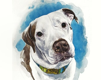 Op maat geschilderd hondenportret van foto Hond herdenkingscadeau Hond illustratie Hondenliefhebber cadeau Gepersonaliseerde hondenschilderij Hondeneigenaar cadeau