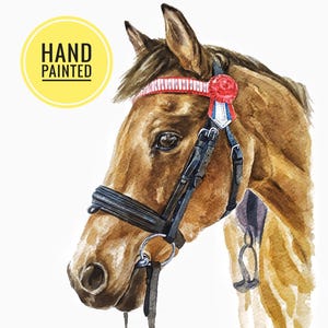 Disegno di ritratto di cavallo dipinto su misura Dipinto di cavallo personalizzato Ritratto di cavallo commemorativo Arte di cavallo personalizzata Regalo per addestratore di cavalli Equestre