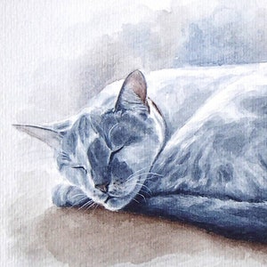 Ritratto di gatto dipinto su misura da una foto Dipinto di gatto personalizzato Regalo per il proprietario del gatto Regalo commemorativo per un gatto Illustrazione di un vero gatto ad acquerello