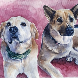 Dipinto personalizzato per cani Regalo commemorativo per cani Regalo per mamma cane Ritratto personalizzato di un cane da foto Regalo per il proprietario del cane Cane dipinto a mano