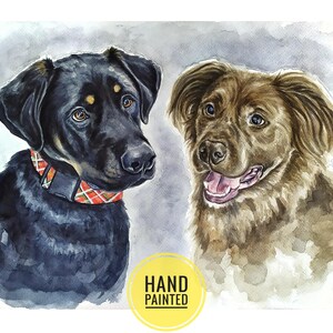 Ritratto di cane dipinto su misura Dipinto commemorativo di cane Regalo per la mamma di un cane Ritratto personalizzato di un cane da una foto Regalo per il proprietario di un cane Cane dipinto a mano