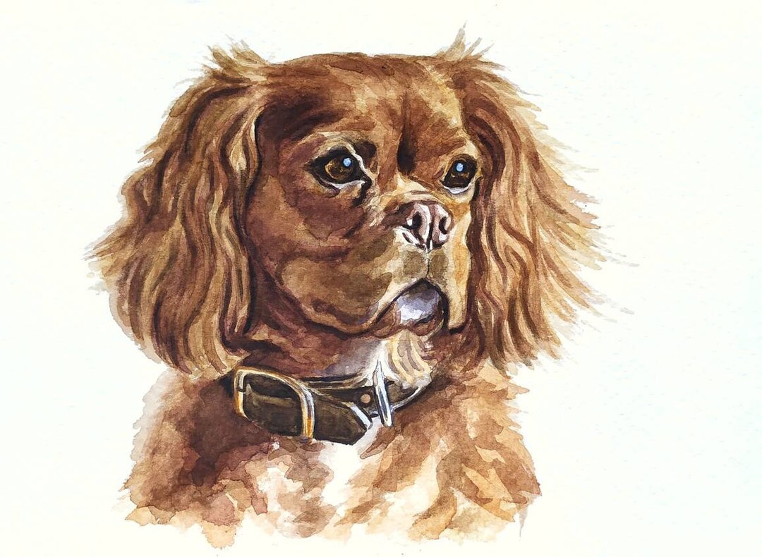 Personalized Dog Painting Custom Dog Portrait From Photo Dog Etsy