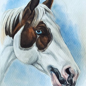 Watercolor original horse painting Custom horse portrait from photo Memorial horse gift Horse drawing Horse trainer gift image 5