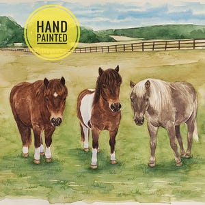 Custom Watercolor Horse Portrait: Hand-Painted Equestrian Art