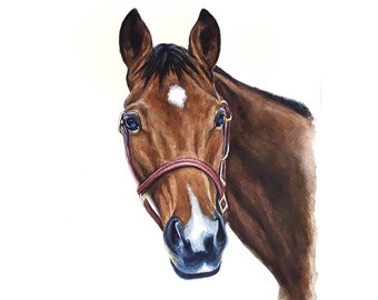 Custom horse portrait from photo Horse owner gift Memorial horse painting Horse trainer gift Equestrian home decor