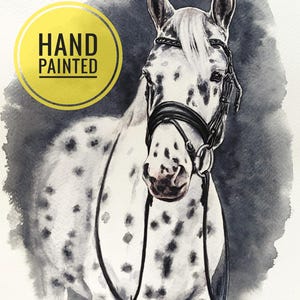 Dipinto personalizzato di un cavallo da una foto Ritratto di un cavallo personalizzato Vero dipinto ad acquerello di un cavallo Regalo per addestratore di cavalli Regalo per proprietario di un cavallo Regalo equestre