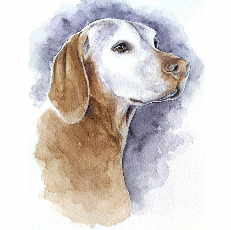 Painted portrait of a dog from photo Dog memorial gift Dog art Dog lover gift Personalized dog illustration Custom dog painting image 2