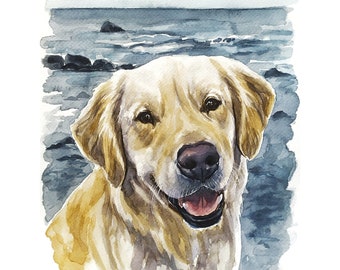 Aangepaste hond schilderij Gepersonaliseerd hondenportret van foto Labrador schilderij Hond herdenkingscadeau Hond eigenaar cadeau Hond verlies cadeau