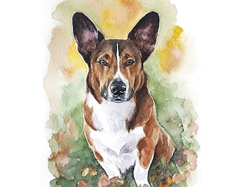 Geschilderd portret van een hond van foto Hond herdenkingscadeau Hond kunst Hondenliefhebber cadeau Gepersonaliseerde hondenillustratie Aangepaste hondenschildering