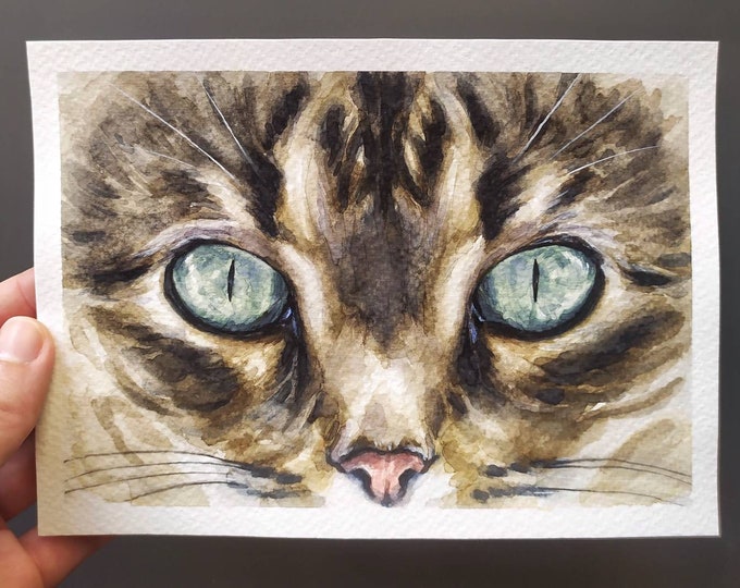 Personalisiertes Katzenbild vom Foto Katzenliebhaber Geschenk Personalisierte Katzen Illustration Katzenportrait