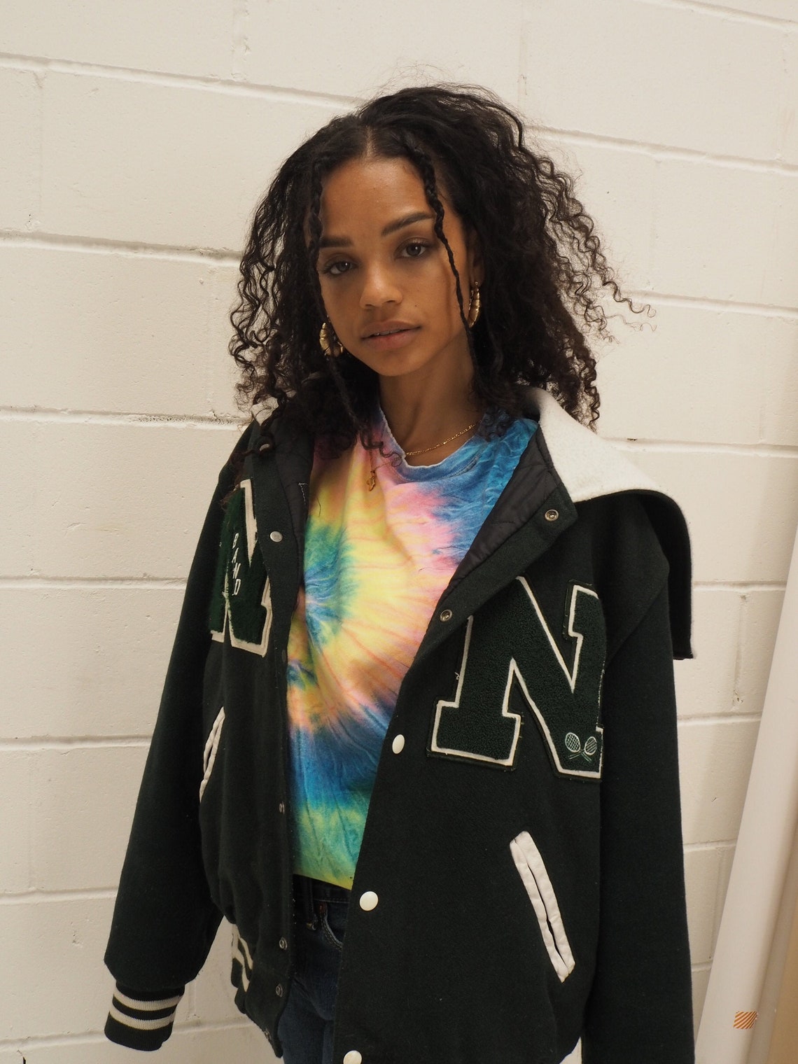 Vintage Dark Green USA Varsity Jacket Etsy