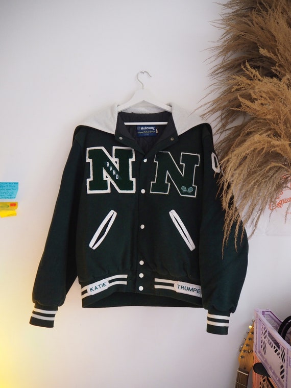 Vintage Dark Green USA Varsity Jacket Etsy UK