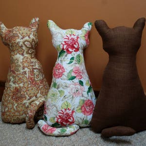 Patron de couture PDF, modèle de couture CHAT TARDÉ, butée de porte, modèle de chat