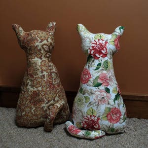 PDF sewing Pattern, STUFFED CAT sewing pattern, door stop, cat pattern image 2