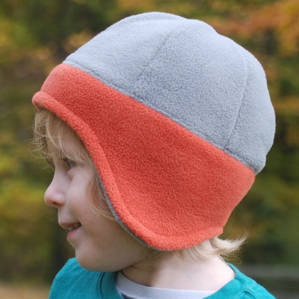 PDF pattern CHILD Ear Warmer Hat, fleece hat pattern, warm hat pattern