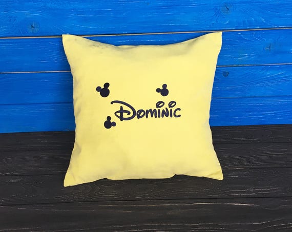 Personalized Name Pillow Covers Mickey Mouse Custom Pillowcase Etsy