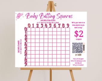 Western Baby Shower Betting Squares