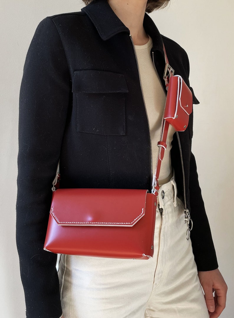 Mini Module Collection LUTI Bag Cherry Red Leather