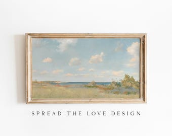 Summer Landscape Painting, Coastal Art for Samsung Frame TV (Digital Download)