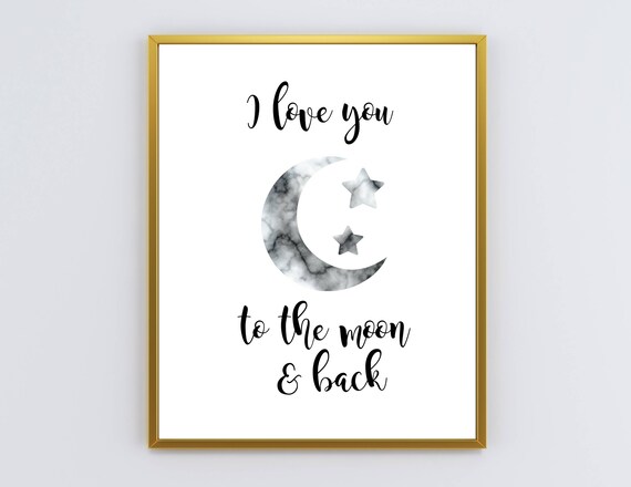I Love You To The Moon Back Printable Wall Art Marble Or Etsy I Love You To The Moon Back Printable Wall Art Marble Or Etsy