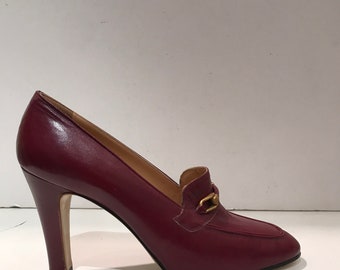 Década de 1970 en cuero beige tacón alto vintage - Etsy España