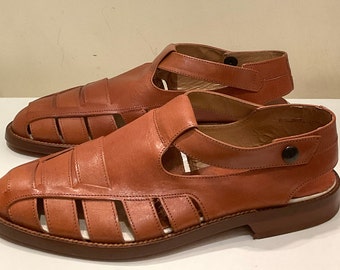 1970's, brown leather moccasins - Made in Italy, EU size 39