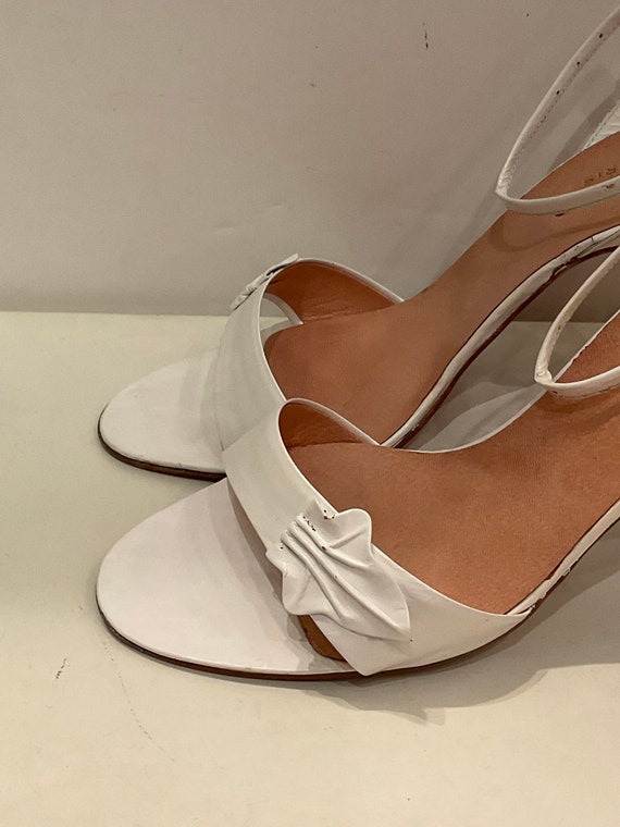 Sandales en cuir blanc/100% cuir/neuves/Vintage 7… - image 3