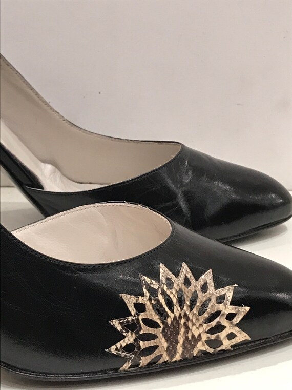 New and vintage Italian pumps in black leather an… - image 3