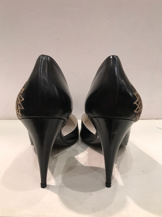 New and vintage Italian pumps in black leather an… - image 6