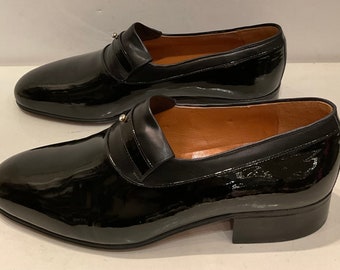 Vintage patent leather moccasins from the 80's/Size EU 37/Made in Italy/100% leather/new