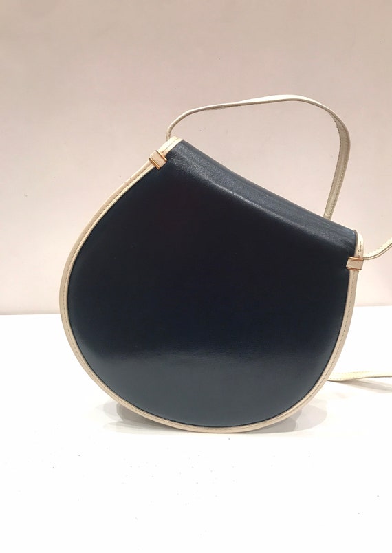 Sac Bandoulière Zippo En Cuir Noir Vintage - Occasion - Authentique