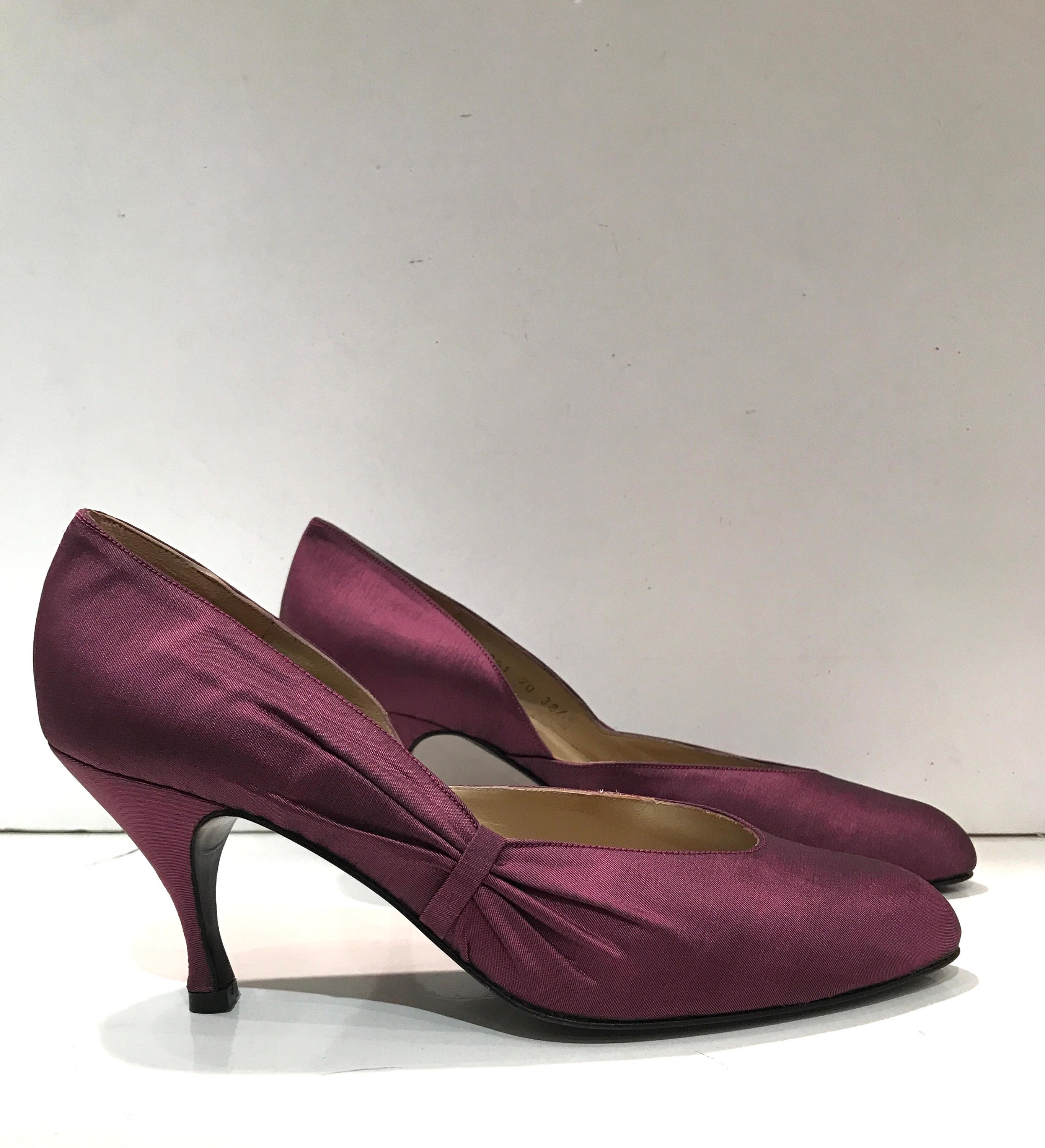 Purple leather pumps - Etsy Nederland