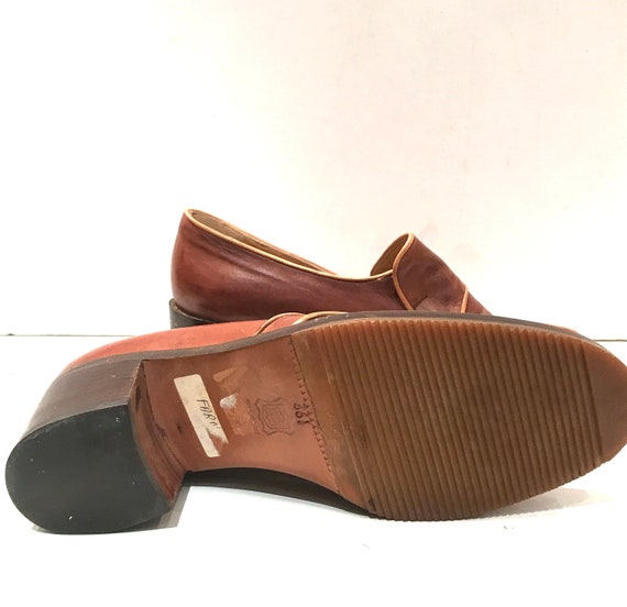 From the 70s, vintage moccasins in brown leather/… - image 4