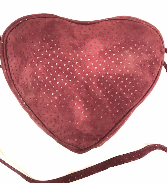 Rare B Johnson Red Heart Shaped Handbag / Purse