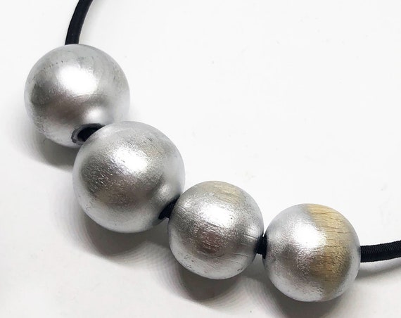 Necklace Necklace wood jewellery SILBER or gold statement necklace minimalist design gift for women