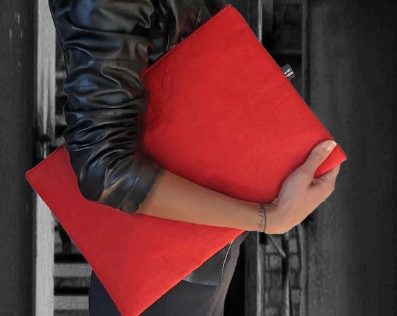 Messengerbag bag for laptop briefcase red made of PINATEX® gift for Frauen∣BAG#133