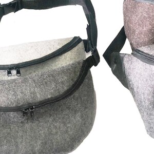 Handbag CROSBODY bag belt bag made of wool felt 100% merino wool 3 sizes gift UnisexBAG122 image 7