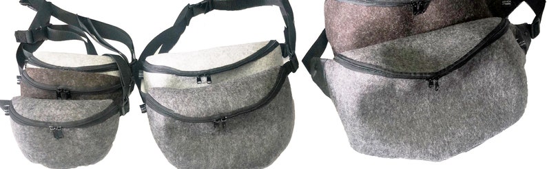 Handbag CROSBODY bag belt bag made of wool felt 100% merino wool 3 sizes gift UnisexBAG122 image 7