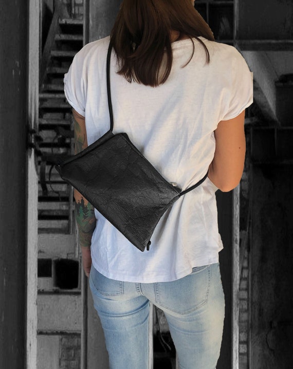 Handbag small elegant bag designer bag black,nude or red PINATEX® gift for women |BAG # 136