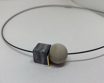 Choker Chain Necklace Concrete Jewelry Concrete Minimalist Design gift for women