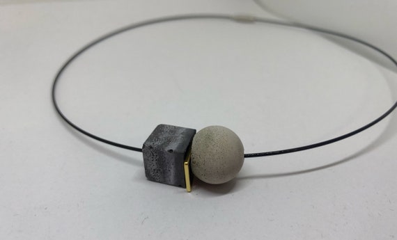 Choker Chain Necklace Concrete Jewelry Concrete Minimalist Design gift for women