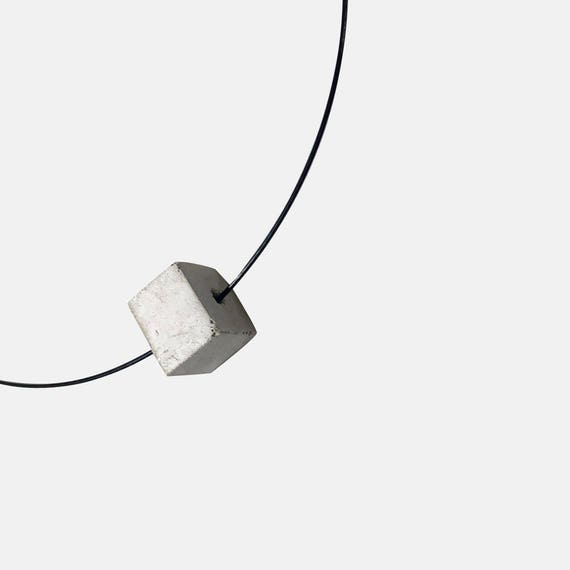 Choker Chain Necklace concrete jewelry gray made of concrete colier