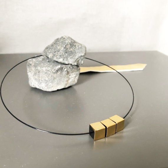 Choker Chain Necklace Concrete Jewelry silver Concrete Minimalist Design gift for women