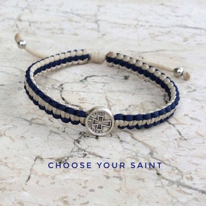 Pulsera de la Cruz, pulsera de Jesús, pulsera de Santo, San Miguel, brazaletes católicos, Niño de la Confirmación, San Antonio, Padre Pío, San Francisco