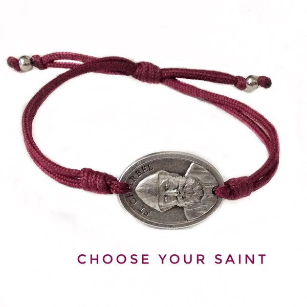 St Charbel bracelet, Saint Charbel, Saint bracelet, Saint medal, Patron Saint, Catholic jewelry, St Peregrine, St Sebastian, St Gerard