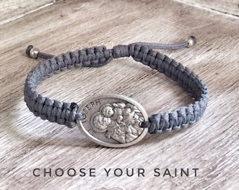 St Joseph bracelet, Christian Bracelet, St Peregrine, St Michael, St Sebastian, Saint Bracelet, St Rita, St Gerard,  St Dymphna, St Thomas