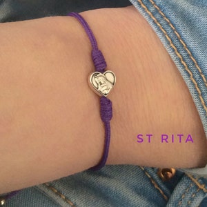 Sainte Rita de Cascia, Bracelet Sainte Rita, Sainte patronne, Problèmes conjugaux impossibles, Sainte Rita, Médailles saintes, Bijoux catholiques,