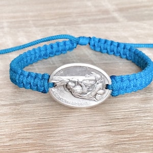 Saint Mary Magdalene Medal Adjustable Catholic Bracelet, Patron Saint of Apothecaries, Converts, Hairdressers, Pharmacists, Perfumeries