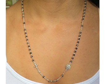 Rosary necklace, Prayer necklace, Prayer beads, Catholic Rosary, Bridesmaid gift, Mothers days gift, Catholic Necklace