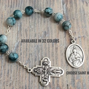 St Jude Chaplet, Nine bead Chaplet, Pocket Rosary, Saint Judas Thaddeus, Patron Saint Chaplet, St Rita, Catholic Prayer Beads, Carlo Acutis